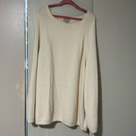 H&M Pearl/white Sparkly Top - XXL - Picture 4 of 10